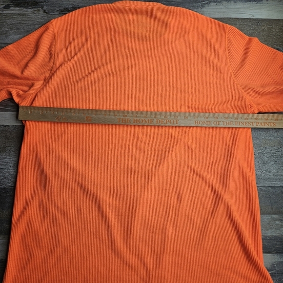 Wrangler Workwear Men's XL Waffle Print Thermal Long Sleeve XL Bright Orange - Picture 5 of 8